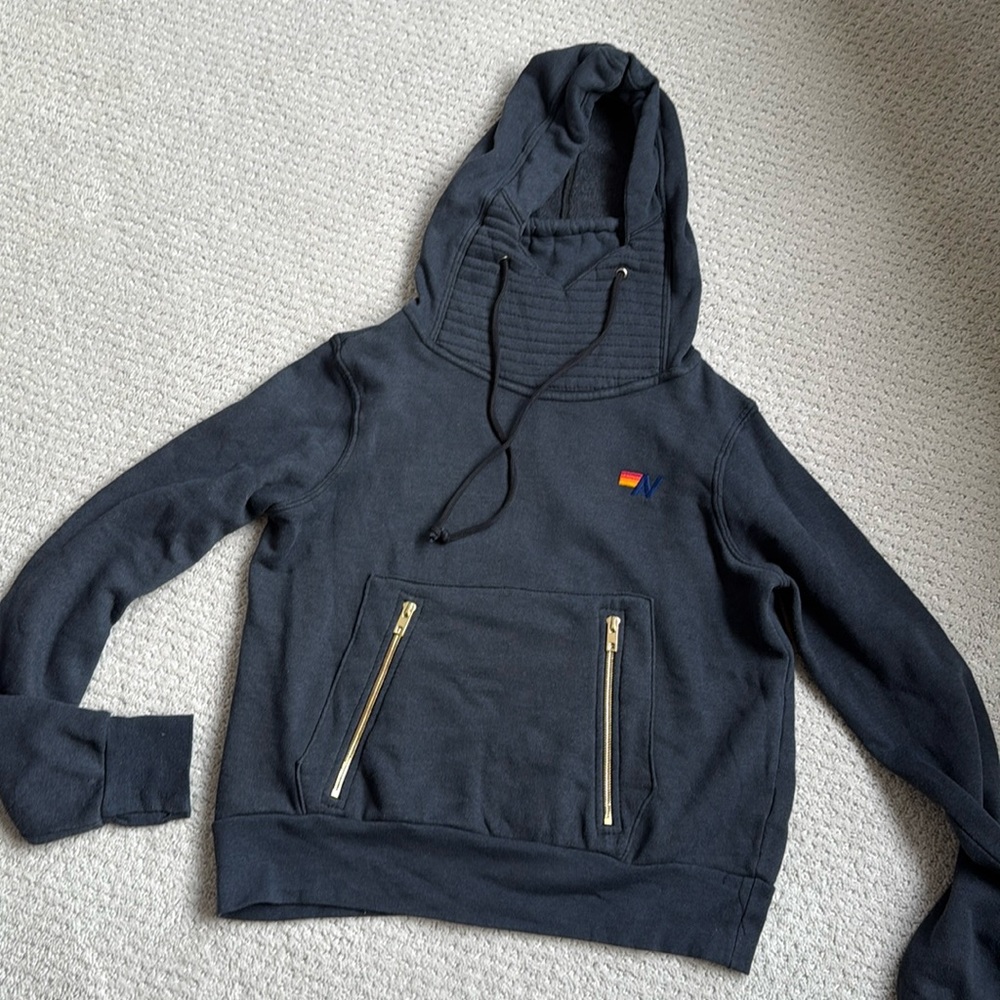 Women’s Aviator Nation Ninja hoodie 
Charcoal- size XS